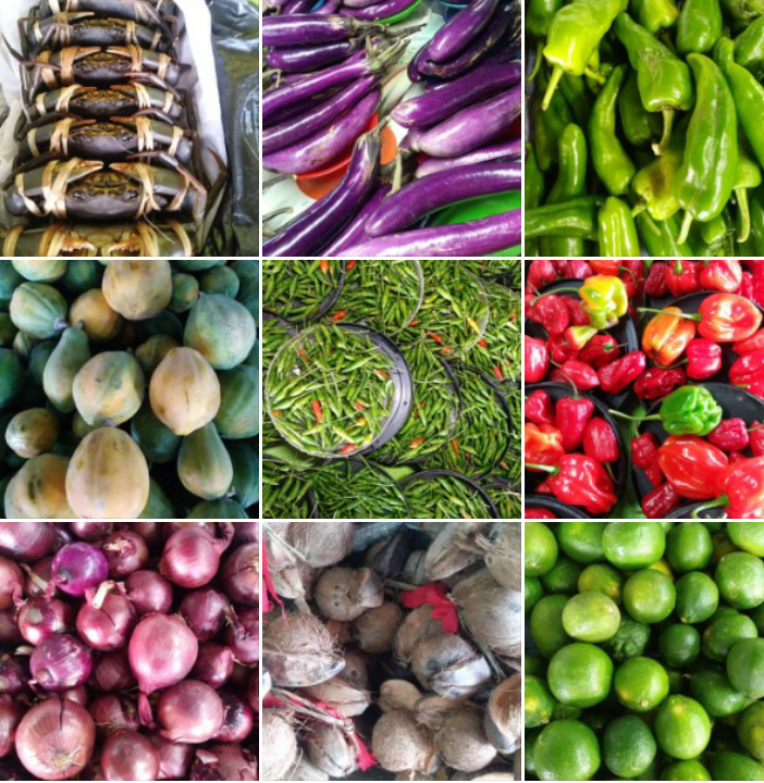 Various vegetables and fruits in the Suva local market. (Photo: Charlotte Rahlves)